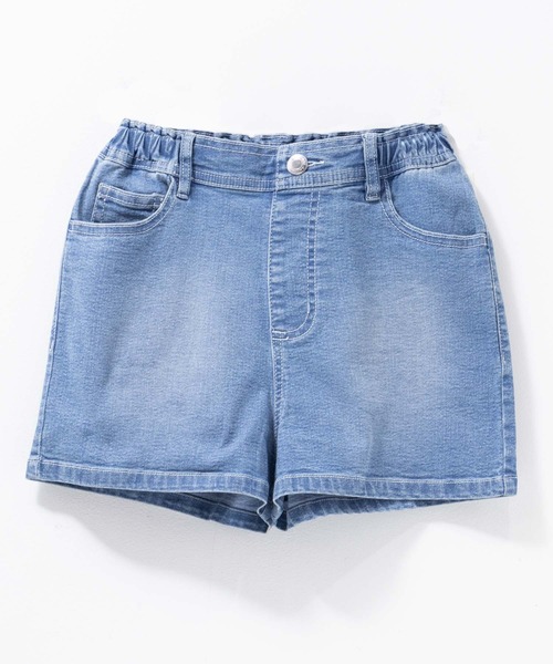 NAVY(ネイビー)の「【ガールズ】NAVY ストレッチ ハイウエストショートパンツ(その他パンツ・キッズ・ライトブルー/ブラック/サックスブルー/ブラック系その他/ネイビー系/ブルー系/ミント/パープル・120/130/140/150/160)」の5枚目の写真