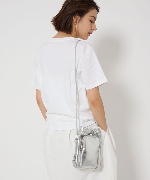 green label relaxing（グリーンレーベルリラクシング）の「ソフト モバイル×ウォレット ポシェット / スマホショルダー（ショルダーバッグ・レディース・シルバー/ブラック/ライトグレー/ブラウン・FREE）」の5枚目の写真