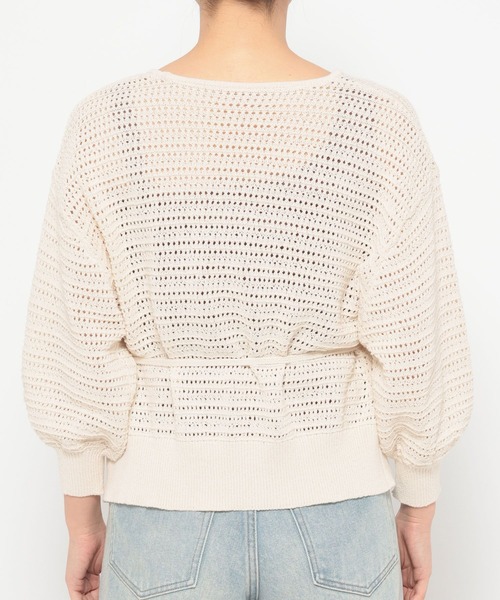 LOWRYS FARM（ローリーズファーム）の「スカシカシュクールカーディガン　324454（カーディガン/ボレロ・レディース・ブラウン/グリーン/アイボリー・FREE）」の21枚目の写真