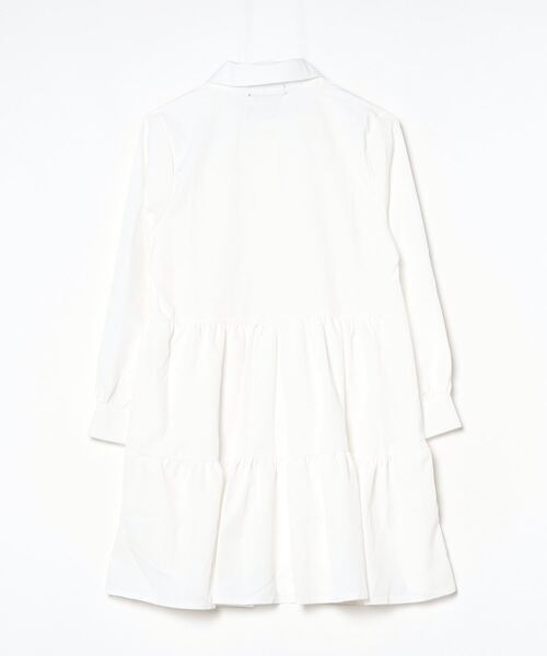 FREE STYLISTS（フリー スタイリスト）の「ミニ丈ティアードシャツワンピース（シャツワンピース・レディース・ホワイト/ブラック・S/M/L/XL/2XL）」の3枚目の写真
