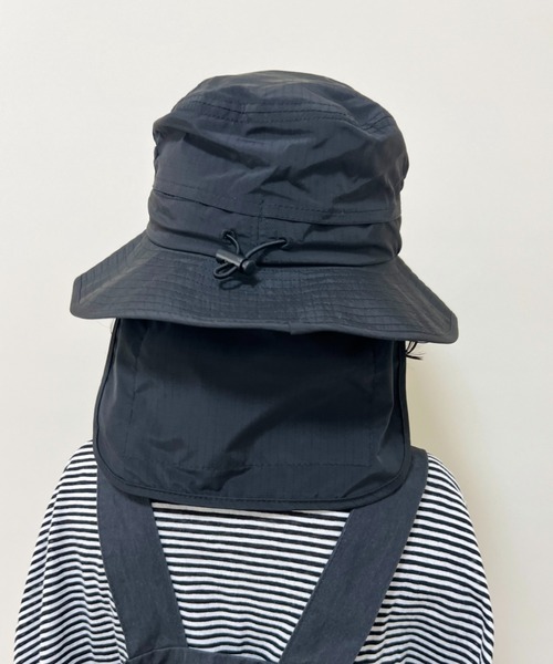 Kids Foret（キッズフォーレ）の「無地ナイロン撥水ハット・帽子（ハット・キッズ・ブラック/カーキ/ピンク/ラベンダー・50/52/54/56）」の14枚目の写真