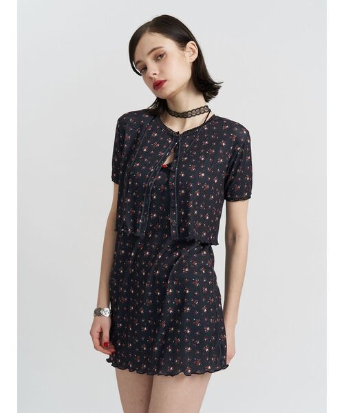 セール】レースフラワーカットキャミワンピース【セット対応