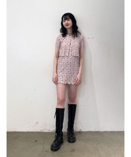 jouetie（ジュエティ）の「レースフラワーカットキャミワンピース【セット対応】夏服（ワンピース・レディース・ブラック/オフホワイト/ピンク・MEDIUM）」の22枚目の写真