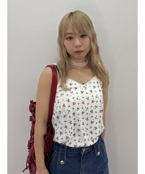 jouetie（ジュエティ）の「レースフラワーカットキャミワンピース【セット対応】夏服（ワンピース・レディース・ブラック/オフホワイト/ピンク・MEDIUM）」の16枚目の写真