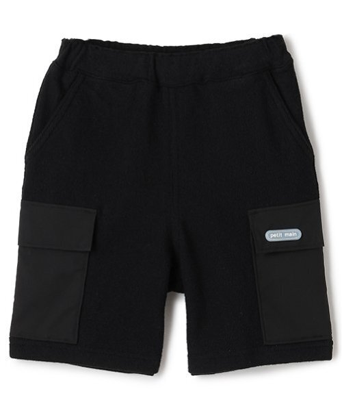 petit main（プティマイン）の「ポケットつきカットハーフパンツ（スウェットパンツ・キッズ・ブルー/ブラック/キナリ・80ｃｍ/90cm/110cm/130cm/100cm/120cm）」の8枚目の写真