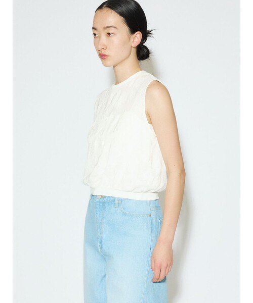 MIDIUMISOLID / ミディウミソリッド MIDIUMISOLID for Ladies ノースリーブタイカラーブラウス MIDIUMISOLID（ミディウミソリッド） MIDIUMISOLID for Ladies