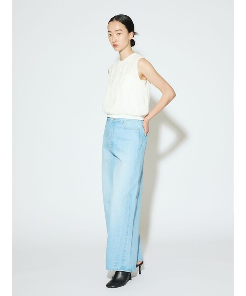 MIDIUMISOLID / ミディウミソリッド MIDIUMISOLID for Ladies ノースリーブカットジャガードレーストップス セール】MIDIUMISOLID for Ladies レースショートベスト（ベスト