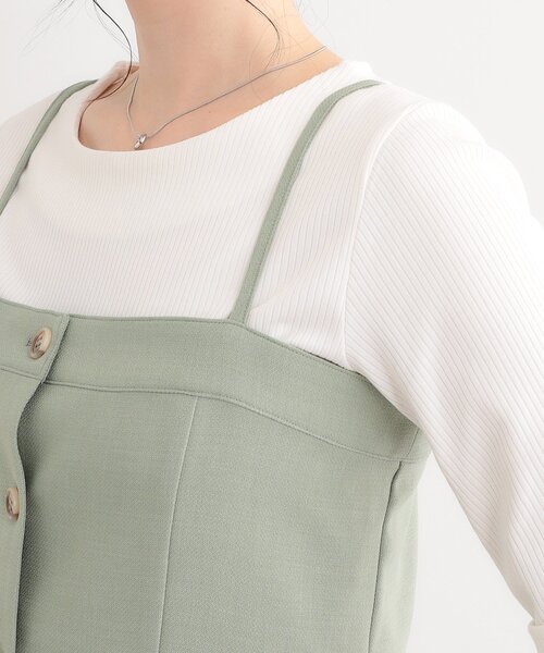 DRESKIP（ドレスキップ）の「【セットアップ可】コーデが華やぐ 大人の麻調キャミビスチェ（ベスト・レディース・ナチュラル/ネイビー/グリーン系・01/02/03/04）」の22枚目の写真