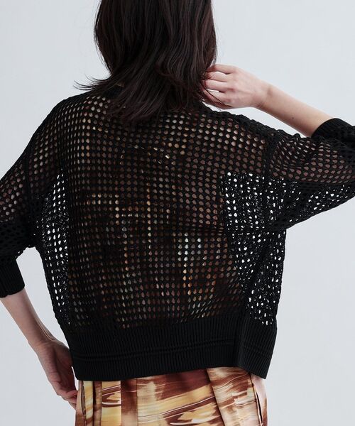 GALLEST（ギャレスト）の「透かし編みニットカーディガン（カーディガン/ボレロ・レディース・ホワイト/ブラック/ナチュラル・38）」の16枚目の写真