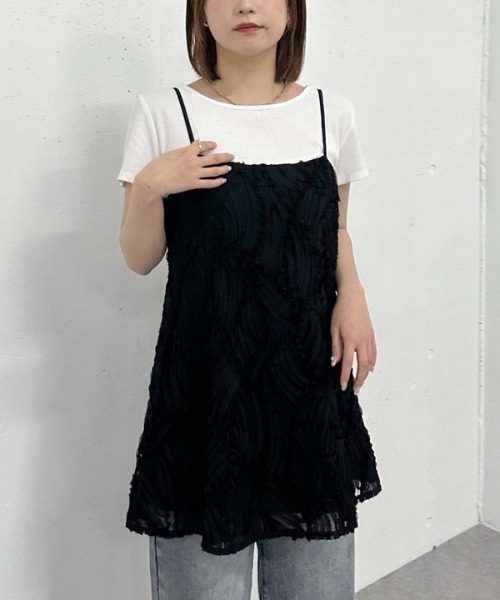 archives(アルシーヴ)の「モチーフレースミニキャミワンピース(ワンピース・レディース・オフホワイト/ブラック・MEDIUM)」の13枚目の写真
