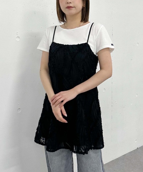 archives(アルシーヴ)の「モチーフレースミニキャミワンピース(ワンピース・レディース・オフホワイト/ブラック・MEDIUM)」の15枚目の写真