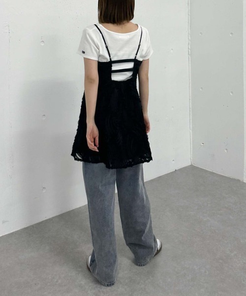 archives(アルシーヴ)の「モチーフレースミニキャミワンピース(ワンピース・レディース・オフホワイト/ブラック・MEDIUM)」の22枚目の写真