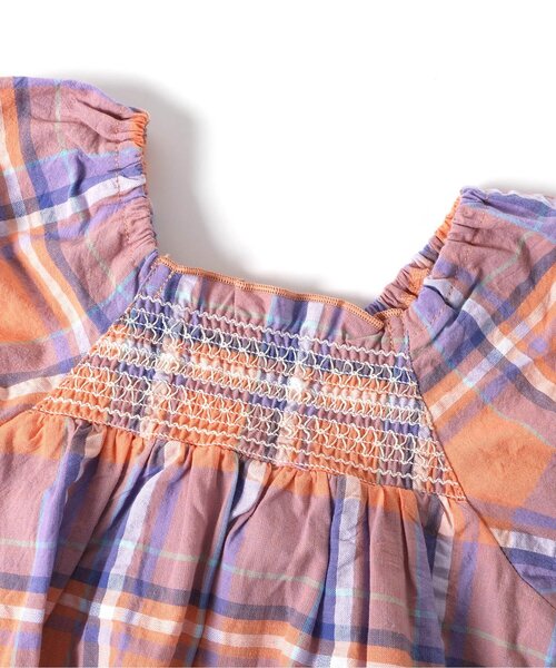 apres les cours（アプレレクール）の「【リンク】スモッキング刺繍ロンパス（ロンパース・キッズ・チェック/ストライプ・70/80）」の6枚目の写真