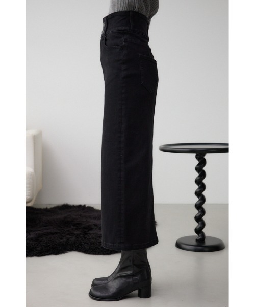 AZUL by moussy（アズールバイマウジー）の「AZUL DENIM ハイウエストスカート（デニムスカート・レディース・ブラック/ダークブルー・X-SMALL/SMALL/MEDIUM/LARGE）」の7枚目の写真