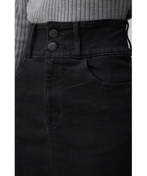 AZUL by moussy（アズールバイマウジー）の「AZUL DENIM ハイウエストスカート（デニムスカート・レディース・ブラック/ダークブルー・X-SMALL/SMALL/MEDIUM/LARGE）」の11枚目の写真