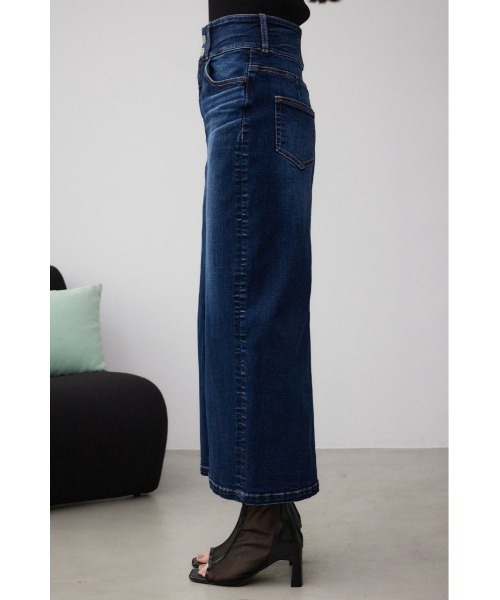 AZUL by moussy（アズールバイマウジー）の「AZUL DENIM ハイウエストスカート（デニムスカート・レディース・ブラック/ダークブルー・X-SMALL/SMALL/MEDIUM/LARGE）」の17枚目の写真