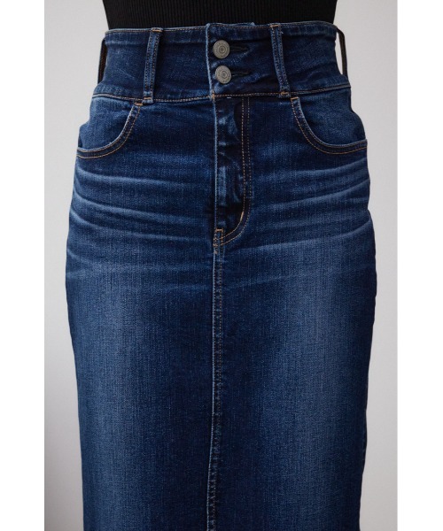 AZUL by moussy（アズールバイマウジー）の「AZUL DENIM ハイウエストスカート（デニムスカート・レディース・ブラック/ダークブルー・X-SMALL/SMALL/MEDIUM/LARGE）」の19枚目の写真