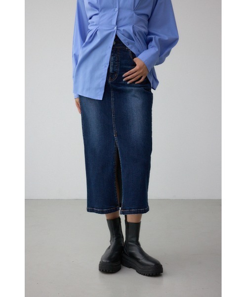 AZUL by moussy(アズールバイマウジー)の「AZUL DENIM ハイウエストスカート(デニムスカート・レディース・ブラック/ダークブルー・X-SMALL/SMALL/MEDIUM/LARGE)」の22枚目の写真