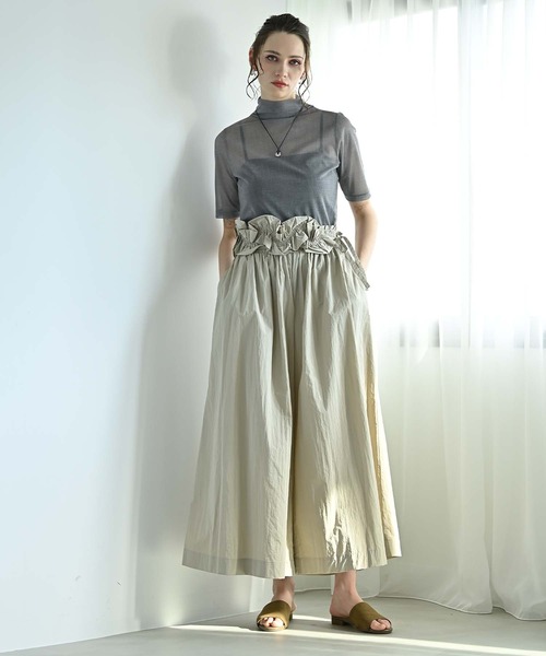 RAW FUDGE（ローファッジ）の「ベルト付きナイロンワイドパンツ（その他パンツ・レディース・ブラック/ネイビー/ベージュ・M）」の21枚目の写真