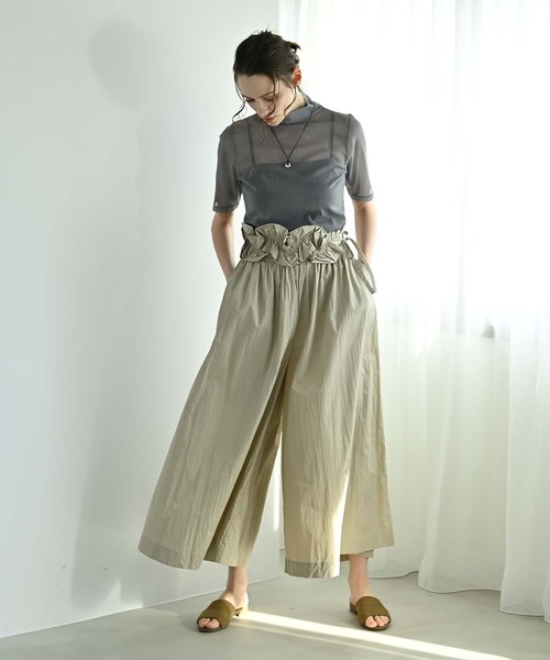 RAW FUDGE（ローファッジ）の「ベルト付きナイロンワイドパンツ（その他パンツ・レディース・ブラック/ネイビー/ベージュ・M）」の20枚目の写真