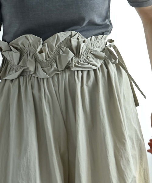 RAW FUDGE（ローファッジ）の「ベルト付きナイロンワイドパンツ（その他パンツ・レディース・ブラック/ネイビー/ベージュ・M）」の6枚目の写真