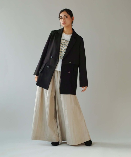 RAW FUDGE（ローファッジ）の「ベルト付きナイロンワイドパンツ（その他パンツ・レディース・ブラック/ネイビー/ベージュ・M）」の7枚目の写真