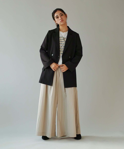 RAW FUDGE（ローファッジ）の「ベルト付きナイロンワイドパンツ（その他パンツ・レディース・ブラック/ネイビー/ベージュ・M）」の8枚目の写真