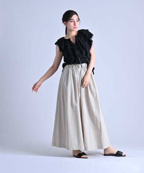 RAW FUDGE（ローファッジ）の「ベルト付きナイロンワイドパンツ（その他パンツ・レディース・ブラック/ネイビー/ベージュ・M）」の9枚目の写真