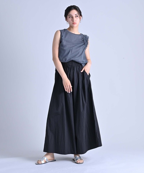 RAW FUDGE（ローファッジ）の「ベルト付きナイロンワイドパンツ（その他パンツ・レディース・ブラック/ネイビー/ベージュ・M）」の11枚目の写真