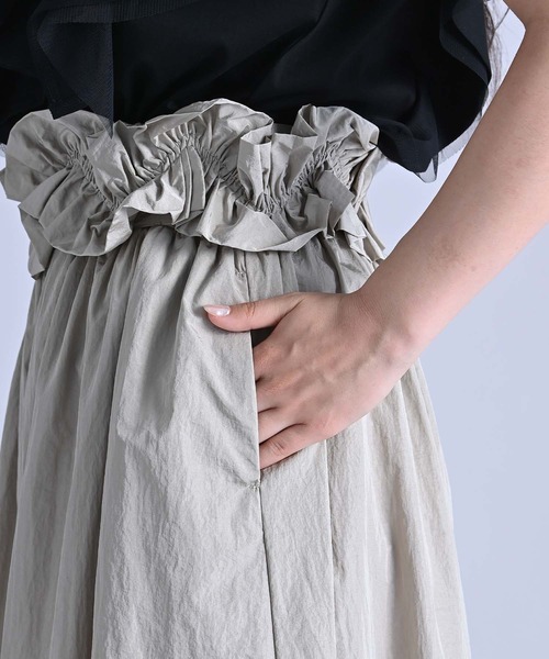 RAW FUDGE（ローファッジ）の「ベルト付きナイロンワイドパンツ（その他パンツ・レディース・ブラック/ネイビー/ベージュ・M）」の17枚目の写真