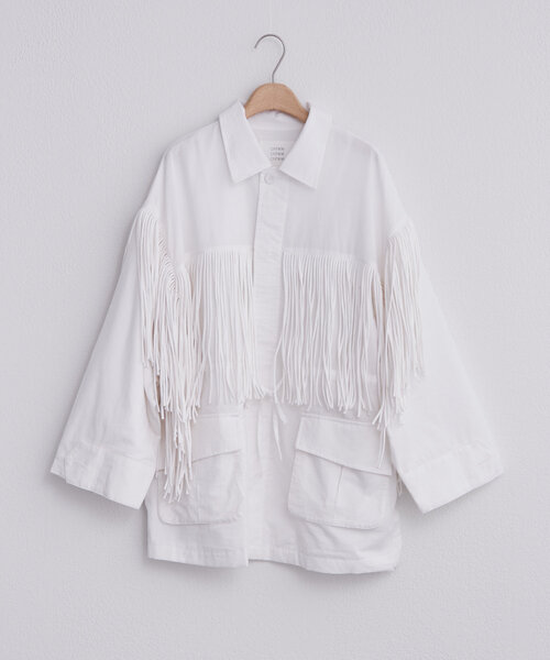 ジャケット・アウター crinkle fringe M65 jacket fringe M65 jacket｜BLACK