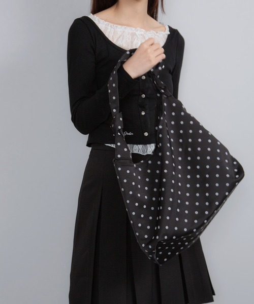 Chiina（チーナ）の「Chiina / ドットショルダーバッグ（ショルダーバッグ・レディース・ホワイト/ブラック・FREE）」の11枚目の写真