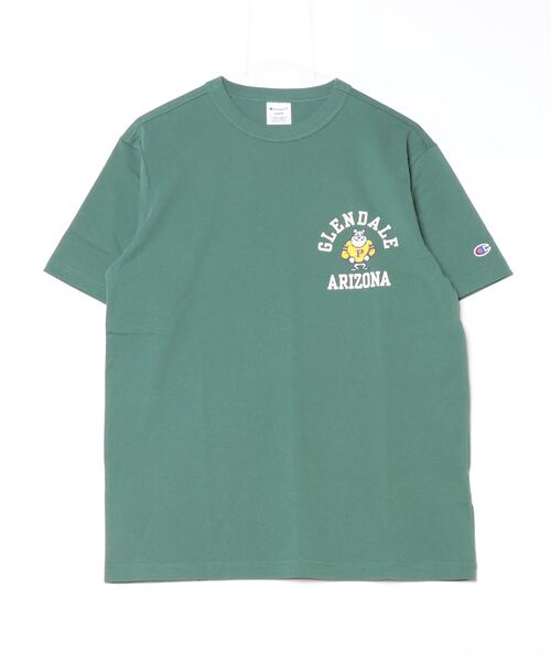 Champion（チャンピオン）の「【別注】チャンピオン  SHORT SLEEVE T-SHORT_ 限定コラボ（Tシャツ/カットソー・メンズ・ダークグリーン/ホワイト・S/M/L/LL）」の2枚目の写真
