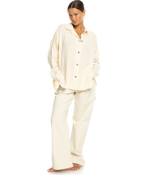 ROXY(ロキシー)の「MORNING TIME /ロキシーオーバーサイズコットンシャツ(シャツ/ブラウス・レディース・ホワイト・X-SMALL/SMALL)」の14枚目の写真