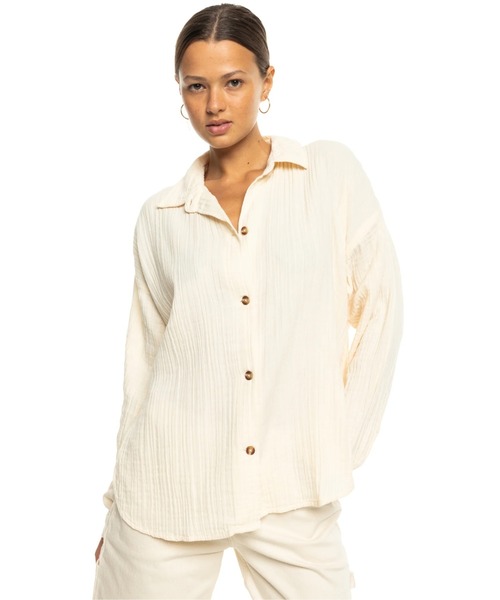 ROXY(ロキシー)の「MORNING TIME /ロキシーオーバーサイズコットンシャツ(シャツ/ブラウス・レディース・ホワイト・X-SMALL/SMALL)」の16枚目の写真