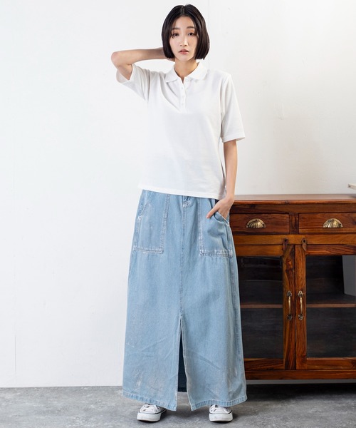 MILLION CARATS(ミリオンカラッツ)の「品よく見えて動きやすい、毎日着たくなる大人のための5分袖ポロトップス(ポロシャツ・レディース・ネイビー/パープル/ピンク/オフホワイト/グレー/ブラック・MEDIUM/LARGE/XL)」の10枚目の写真