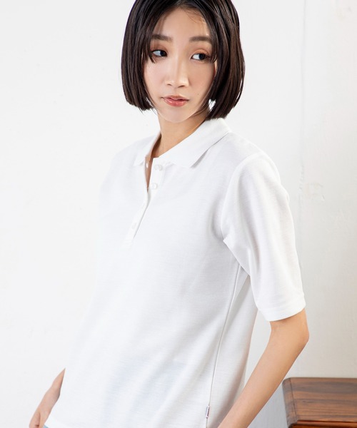 MILLION CARATS(ミリオンカラッツ)の「品よく見えて動きやすい、毎日着たくなる大人のための5分袖ポロトップス(ポロシャツ・レディース・ネイビー/パープル/ピンク/オフホワイト/グレー/ブラック・MEDIUM/LARGE/XL)」の11枚目の写真