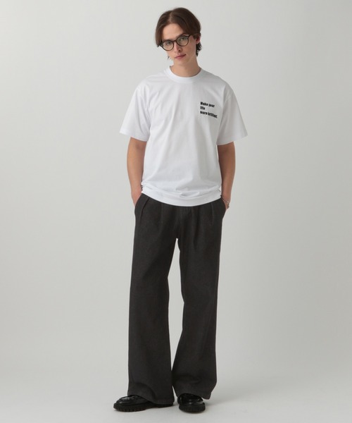 セール】【LURAKU】Two Tuck Wide Straight Gurkha Denim - 2
