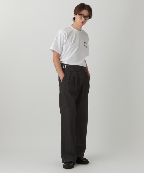 LURAKU（ルラク）の「【LURAKU】Two Tuck Wide Straight Gurkha Denim - 2タックワイドストレートグルカデニム（デニムパンツ・メンズ・ネイビー/ブラック・L/M）」の19枚目の写真