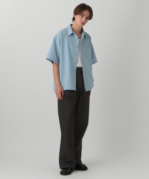 LURAKU 2タックワイドストレートグルカデニム L セール】【LURAKU】Two Tuck Wide Straight Gurkha Denim - 2