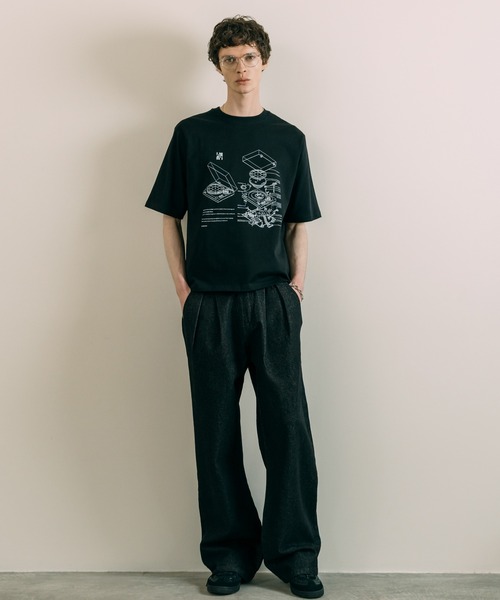 LURAKU（ルラク）の「【LURAKU】Two Tuck Wide Straight Gurkha Denim - 2タックワイドストレートグルカデニム（デニムパンツ・メンズ・ネイビー/ブラック・L/M）」の3枚目の写真