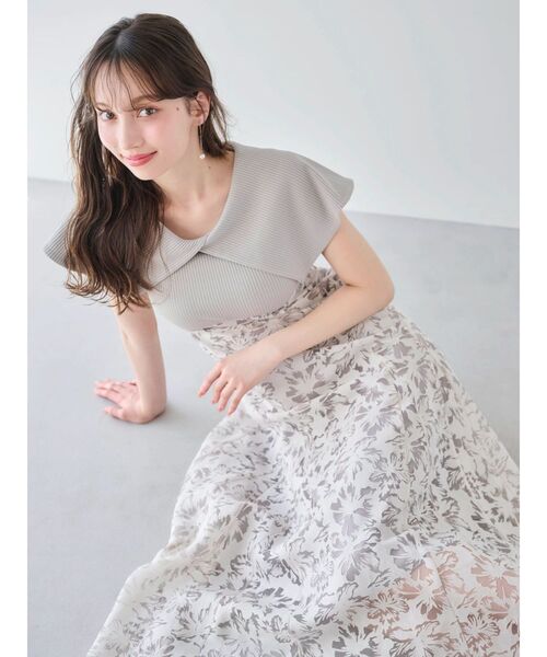 dazzlin ダズリン オパールフラワーコルセットワンピース セール】オパールフラワーコルセットワンピース（ワンピース