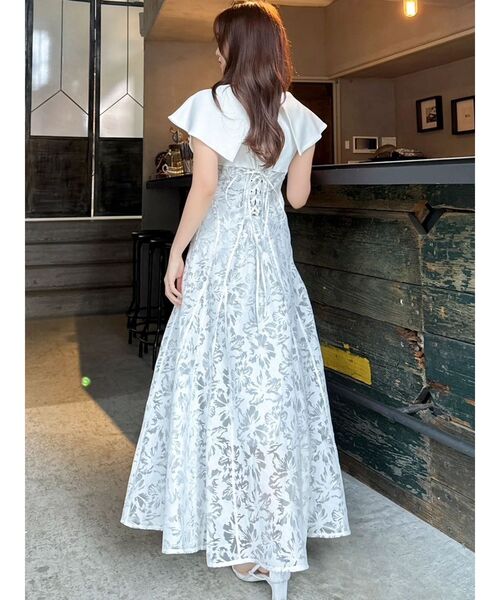 新品タグ付 dazzlin オパールフラワーコルセットワンピース M dazzlin ワンピース オパールフラワーコルセットワンピース
