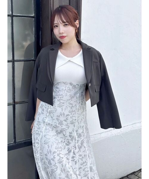 dazzlin（ダズリン）の「オパールフラワーコルセットワンピース（ワンピース・レディース・グレー/ネイビー/オフホワイト・SMALL/X-SMALL/MEDIUM）」の10枚目の写真