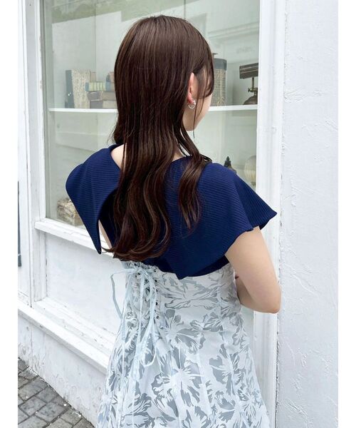 dazzlin（ダズリン）の「オパールフラワーコルセットワンピース（ワンピース・レディース・グレー/ネイビー/オフホワイト・SMALL/X-SMALL/MEDIUM）」の14枚目の写真