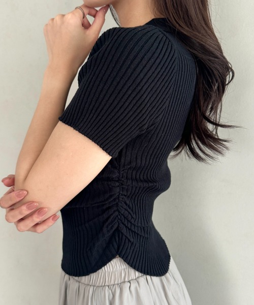 Sono 襟付き トップス 半袖 SONO | 【SONO/ソーノ】ﾀﾞｯｸﾃｰﾙﾀﾌﾞﾘﾙﾌﾞﾗｳｽ - Buyee, an Online