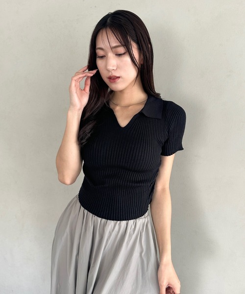 トップス シャツ Vネック 半袖 ウォッシュライントップス ベストストア Beststore トップス vネック シャツブラウス 半袖
