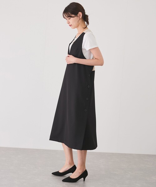 Jayro(ジャイロ)の「2色使いジャンスカ(ジャンパースカート・レディース・ライトグレー/ブラック・M)」の10枚目の写真