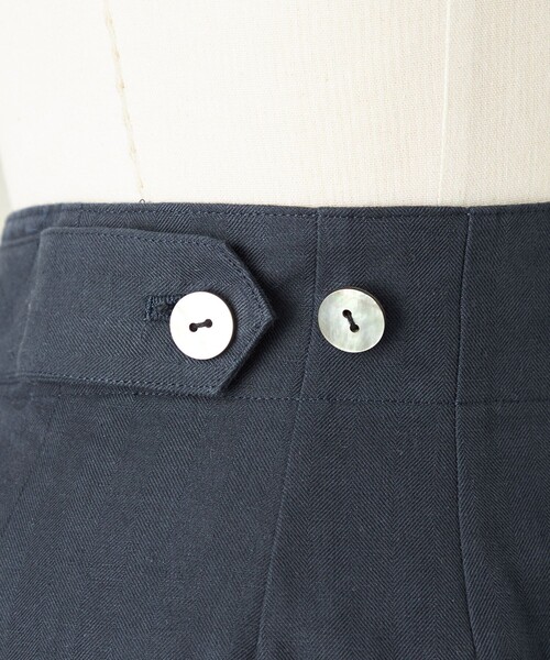 conte ヘリンボーン　タックワイドパンツ UNITED ARROWS｜<conte>ヘリンボーン タック ワイドパンツ