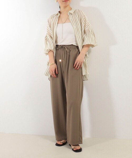 MICO COULIER（ミコクリエ）の「ポリストレッチ ドライタッチパンツ（その他パンツ・レディース・カーキ/ネイビー・38/36）」の5枚目の写真